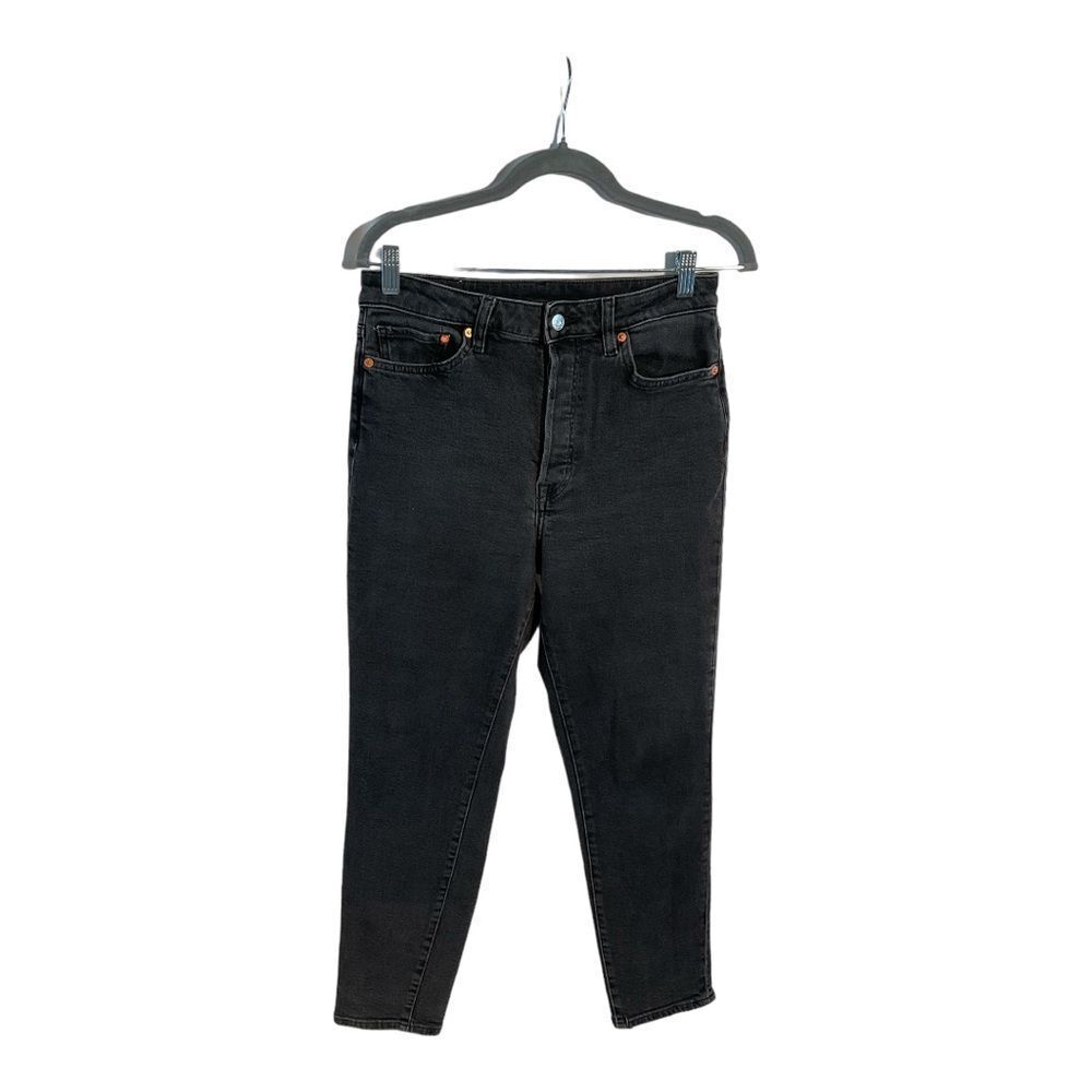 H&M Women’s Black Slim Mom High Ankle Jeans Size 8